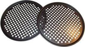 img 4 attached to 🍕 Maxi Nature Set of 2 Pizza Pans - Non Stick Baking, Even Heat Distribution - Oven Pizza Tray - Perforated Stainless Steel for Crispy Crust - 13 Inch, 33 cm