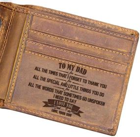 img 3 attached to Personalized Son Forever Engraved Bifold Wallet