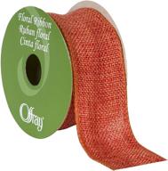 🧡 berwick offray 1.5 inch wide rustic saddle polyester ribbon - vibrant orange color, 4 yards length logo