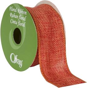 img 4 attached to 🧡 Berwick Offray 1.5 Inch Wide Rustic Saddle Polyester Ribbon - Vibrant Orange Color, 4 Yards Length