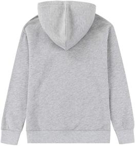 img 3 attached to 👕 ALAVIKING Brushed Sweatshirts Pullover Gray XL Boys' Clothing - Fashionable Hoodies & Sweatshirts