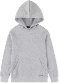 img 4 attached to 👕 ALAVIKING Brushed Sweatshirts Pullover Gray XL Boys' Clothing - Fashionable Hoodies & Sweatshirts