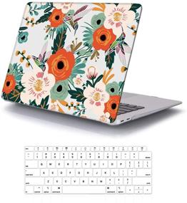 img 4 attached to 🌸 iLeadon MacBook Air 13 Inch Case 2020-2018 Release - Red Flower Design | Protective Hard Shell for Apple Newest MacBook Air 13 Inch with Retina Display & Touch ID