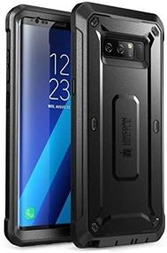 img 2 attached to 🦄 SUPCASE Unicorn Beetle Shield Series Case for Galaxy Note 8 (2017 Release) - Full-Body Rugged Holster Case with Built-in Screen Protector, Black