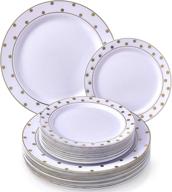 🍽️ dessert plastic dots gold - disposable dinnerware логотип