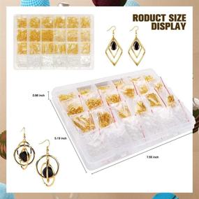 img 2 attached to Complete Gold Earring Making Supplier Kit with 6 Earring Back Types, Jewelry Repair Accessories, Jump Rings, Lobster Clasps, Tweezers, Eye Head Pins - Ideal Supplier for Earrings Findings and Jewelry Making