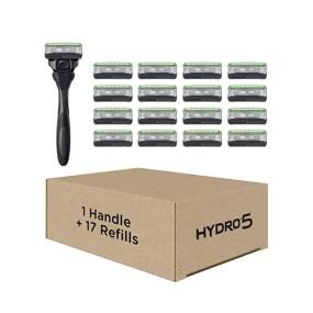 img 4 attached to 🪒 Schick Hydro Skin Comfort Sensitive 5 Blade Razor: 1 Handle + 17 Refills - Perfect for Men's Sensitive Skin