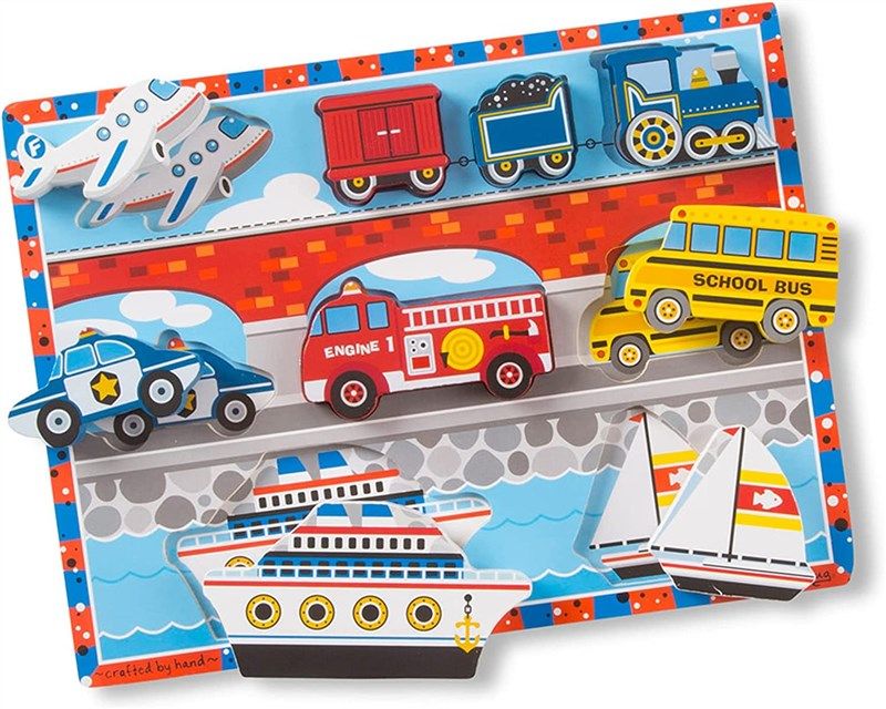 melissa doug vehicles wooden chunky 로고