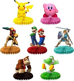 img 4 attached to Brothers Honeycomb Centerpieces Decoration Decorations Super_Smash_Bros