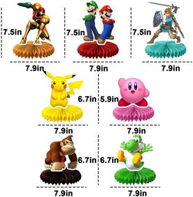 img 1 attached to Brothers Honeycomb Centerpieces Decoration Decorations Super_Smash_Bros