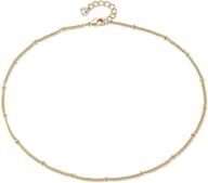 💎 loyata women's 14k gold plated choker necklace with bohemian sequin coins and cz evil eye hamsa hand pendant - delicate chain necklace for enhanced style logo