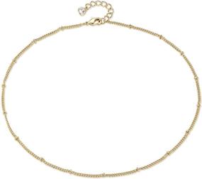 img 4 attached to 💎 LOYATA Women's 14K Gold Plated Choker Necklace with Bohemian Sequin Coins and CZ Evil Eye Hamsa Hand Pendant - Delicate Chain Necklace for Enhanced Style