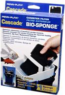 🔍 penn plax cascade 1200 / 1500 gph canister filter, aquarium bio sponge replacement - 1 pack logo