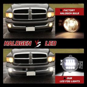 img 3 attached to 🚗 Dodge Ram LED Fog Lights with Daytime Running Lights Set - Clear Lens Bumper Lamps Replacement for 2003-2008 Dodge Ram 1500 2500 3500