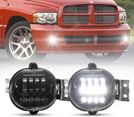 🚗 dodge ram led fog lights with daytime running lights set - clear lens bumper lamps replacement for 2003-2008 dodge ram 1500 2500 3500 logo