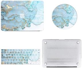 img 1 attached to 💻 Arike MacBook Air 13 inch Case - Marble Design Slim Plastic Hard Case with Keyboard Cover & Mouse Pad - Compatible for MacBook Air 13" Old Version 2010-2017 (A1466 & A1369)