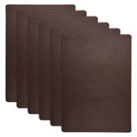 🛋️ konunus 6 pieces 11 x 8 inch brown pu leather repair patch with self-adhesive backing - ideal for sofas, furniture, car seats, handbags, jackets, and couches logo