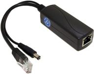 💡 gigabit poe splitter with 12v 2a output | ieee 802.3af/at compliant | power over ethernet splitter adapter for cctv surveillance cameras | 10,100,1000mbps | 5.5x2.1mm dc plug cable (ps5712tg) logo