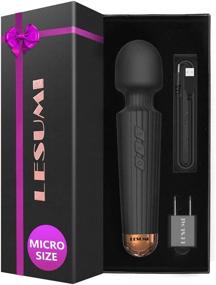 img 4 attached to LESUMI Micro Personal Wand Massager with Memory - Premium 20 Patterns & 8 Speeds - Ideal for Back, Neck & Muscles Relief, Soreness & Recovery - Includes Mini Travel Bag & Manual (Black)