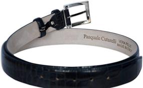 img 1 attached to Pasquale Cutarelli Crocodile Pattern Burgundy Men's Accessories for Belts