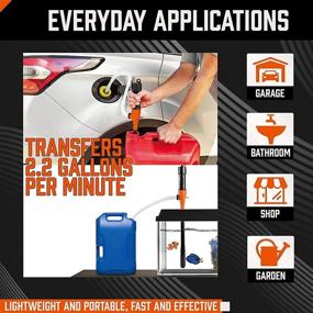 img 1 attached to 💦 HORUSDY Portable Power Battery Pump: Efficient Water & Fuel Transfer at 2.2GPM