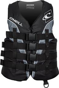 img 4 attached to 🌊 Защитный пояс O'Neill Superlite USCG для мужчин в черном/черном/сером/белом цвете, размер Л (большой) - Надежный средство безопасности для водных развлечений.