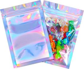 img 1 attached to 🌈 Holographic Food Storage Bags - 100 Pieces, 2 x 3 Inches, Dazzling Packaging for Food Preservation