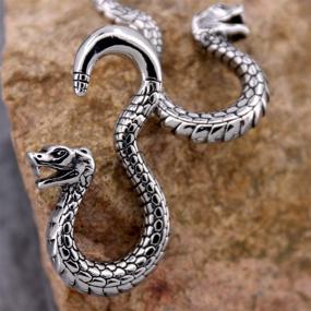 img 1 attached to 🐍 JEWSEEN Snake Earring Piercings: Stylish 2pcs Spiral Swirl Flesh Tunnels for Ear Gauge Stretcher