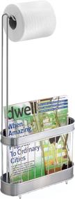 img 1 attached to 🔍 Optimized for Better Search: InterDesign Bruschia Magazine/Toilet Tissue Stand in Brushed Stainless Steel
