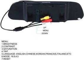 img 1 attached to Комплект камеры заднего вида и монитора для автомобиля Chuanganzhuo 4.3