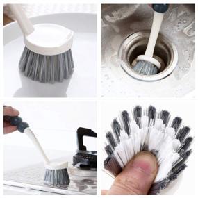 img 2 attached to 🧼 Complete 4-Pack Deep Cleaning Brush Set: Versatile Brushes for Kitchen, Bathroom, and Floor Cleaning