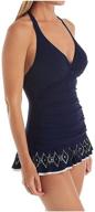 👙 standard halter laser cut swimdress one piece swimsuit for women - profile by gottex logo