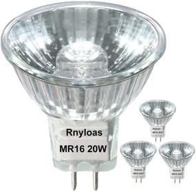 img 4 attached to High Brightness MR16 Halogen Bulb - 3 Pack, 12V 20W, 300LM, Dimmable with GU5.3 Base, Long Lasting, 2800K Warm White, Clear Glass Cover - Ideal for Landscape and Track Lighting