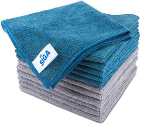 img 4 attached to 🧺 MR.SIGA Microfiber Cleaning Cloth, 12-Pack, Large Size: 15.7&quot; x 15.7&quot;