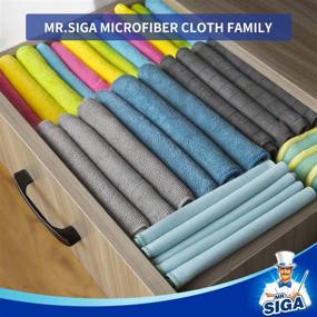 img 3 attached to 🧺 MR.SIGA Microfiber Cleaning Cloth, 12-Pack, Large Size: 15.7&quot; x 15.7&quot;