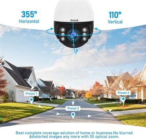 img 1 attached to 📷 JideTech 5MP Outdoor WiFi PTZ IP Camera with 5X Optical Zoom, Pan Tilt, Auto Tracking, 2-Way Audio, Enhanced Night Vision, Smart Detection Alarm, SD Card Slot, and IP66 Waterproof