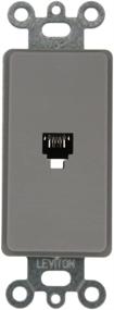 img 1 attached to 🔌 Leviton 40649-GY Decora Insert, RJ11 6P4C, Screw Terminals, Gray