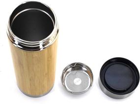 img 1 attached to Bamboo Insulated Thermos Removable Infuser Kitchen & Dining