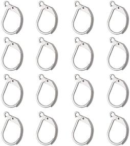 img 4 attached to 💍 NBEADS 100 Pcs Lever Back Earrings: Stainless Steel Hoops for Earring Making