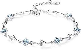 img 2 attached to Swarovski Silver Bracelets for Women - Dolphin, Heart, Star, Butterfly, Clover Jewelry Bracelets: Ideal Gifts for Girlfriend