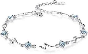 img 1 attached to Swarovski Silver Bracelets for Women - Dolphin, Heart, Star, Butterfly, Clover Jewelry Bracelets: Ideal Gifts for Girlfriend