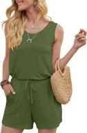 doubcq womens sleeveless jumpsuits pockets women's clothing in jumpsuits, rompers & overalls logo