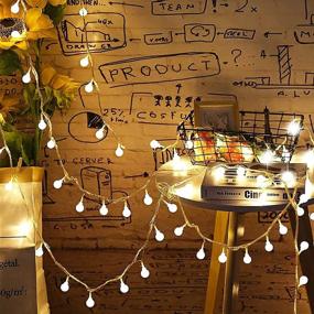 img 4 attached to Globe String Lights 65.6 Feet 150 LED 8 Modes, Plug-in Fairy String Lights for Halloween Christmas, Indoor Outdoor Wedding Bedroom Patio Party Decor, Warm White