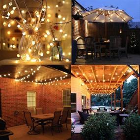 img 1 attached to Globe String Lights 65.6 Feet 150 LED 8 Modes, Plug-in Fairy String Lights for Halloween Christmas, Indoor Outdoor Wedding Bedroom Patio Party Decor, Warm White