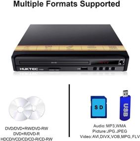 img 2 attached to 🎤 Compact DVD Player with Karaoke Microphone - Region Free DVDs, 1080p Full HD, AV+HDMI Cable, Remote Control, Included