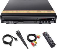 🎤 compact dvd player with karaoke microphone - region free dvds, 1080p full hd, av+hdmi cable, remote control, included logo