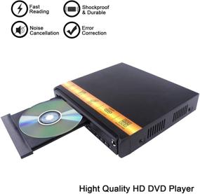 img 1 attached to 🎤 Compact DVD Player with Karaoke Microphone - Region Free DVDs, 1080p Full HD, AV+HDMI Cable, Remote Control, Included