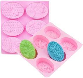 img 4 attached to LaVenty 2-Pack Silicone Honey Bee Soap Molds for Homemade Soaps, Lotion Bars, Jello, Bath Bombs, Beeswax, Resin, Chocolate, and Desserts