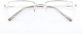 img 1 attached to 👓 Eyekepper Rectangle Metal Half-Rim Spring Hinges Reading Glasses (5-Pack) with Computer Readers +1.25 Power