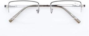 img 2 attached to 👓 Eyekepper Rectangle Metal Half-Rim Spring Hinges Reading Glasses (5-Pack) with Computer Readers +1.25 Power